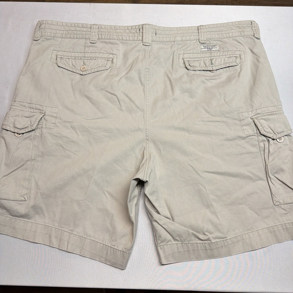 Polo Ralph Lauren Cargo Shorts Mens 50B Tan Gellar Classic Fit Twill BIG - Picture 3 of 6